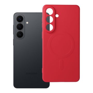   SILICONE MAG COVER case compatible with MagSafe for SAMSUNG S26 Plus red