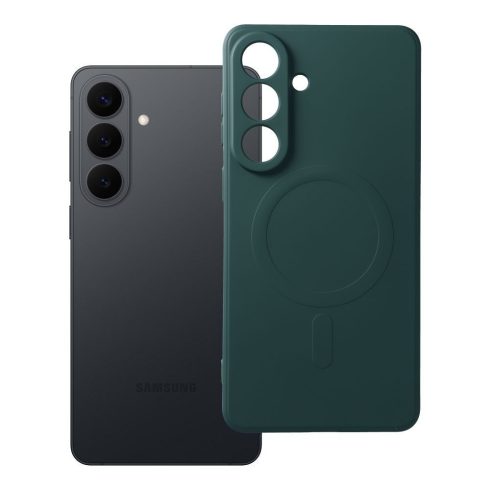 SILICONE MAG COVER case compatible with MagSafe for SAMSUNG S26 Plus dark green
