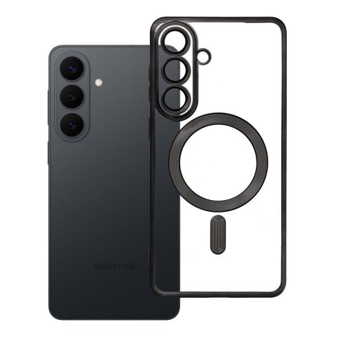 Samsung S26 PLUS Electro Mag Cover tok, amely kompatibilis a MagSafe fekete színnel