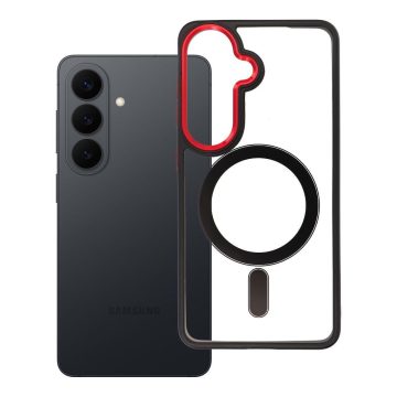   Samsung S26 Color Edge Mag Cover tok, amely kompatibilis a MagSafe fekete-piros technológiával