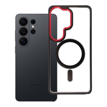   Samsung S26 PLUS Color Edge Mag Cover tok, amely kompatibilis a MagSafe fekete-piros technológiával