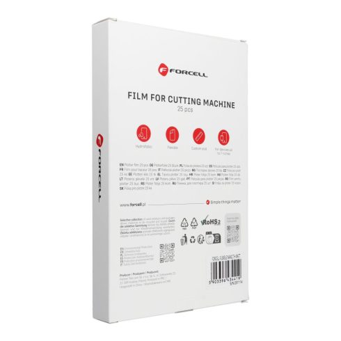 Hibrid nano üvegfólia vágógéphez Forcell F-Protect Flexibilis NANO 7H MATT 196 x 125 mm 25 db