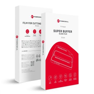   Forcell F-Protect SUPER BUFFER 0,21mm - Ütésgátló és automatikus javító TPU fólia intelligens vágógéphez 0,24mm 196x125mm (25 db/készlet)