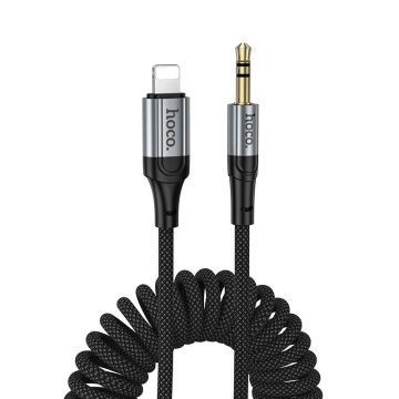 Kábel AUX Jack 3,5 mm Lightning Hoco 1,5 m UPA33A fekete