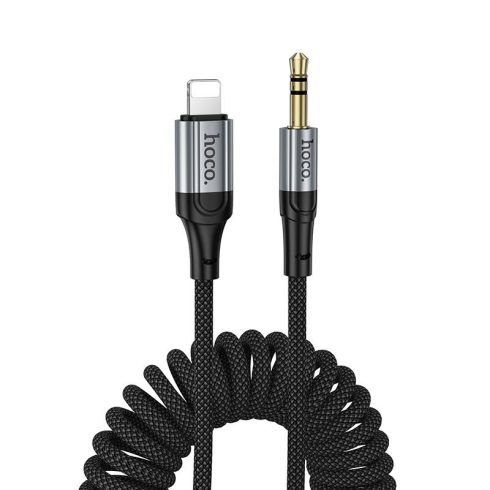 Kábel AUX Jack 3,5 mm Lightning Hoco 1,5 m UPA33A fekete