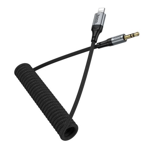 Kábel AUX Jack 3,5 mm Lightning Hoco 1,5 m UPA33A fekete
