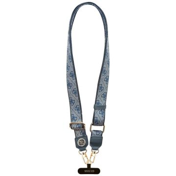   GUESS univerzális szíj GUUCNP4DGMB (4G PU Strap Tether Patch Strass Metal Logo) kék
