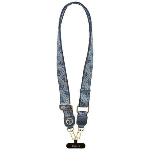 GUESS univerzális szíj GUUCNP4DGMB (4G PU Strap Tether Patch Strass Metal Logo) kék
