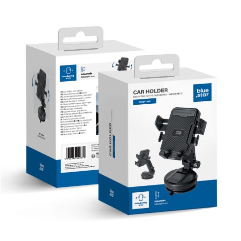 BLUE STAR Tough Lock autós tartó fekete szélvédőhöz