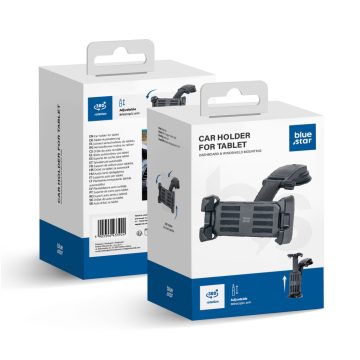   BLUE STAR Max Wide zárrendszerrel autós tartó tablethez 4,7-14" szélvédőre szerelhető fekete