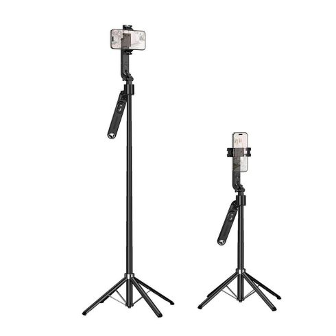 Selfie stick Hoco állvány távirányítóval 360 fokos automatikus arckövetéssel K32 fekete