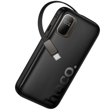   Powerbank Hoco 10000 mAh QC PD 20W with retractable cable USB C Q51 black