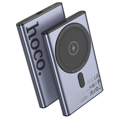 Powerbank compatible with MagSafe Hoco 5000 mAh QC PD 20W Q32 metal gray