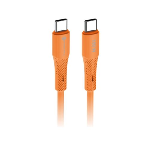 Cable USB C to USB C Forcell F-Energy QC4.0 PD 5A 100W Silicone 1 m C347 navy orange