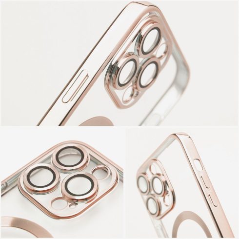 Case for Samsung A57 Electro Mag Cover compatible with MagSafe gold-rose