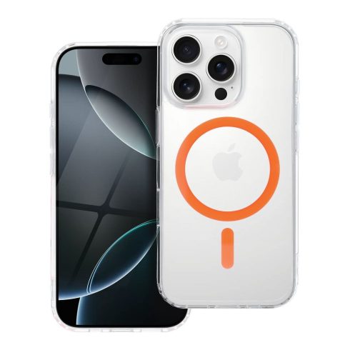 Case for Samsung A57 Drop Glue Colorful Ring Mag Cover compatible with MagSafe orange