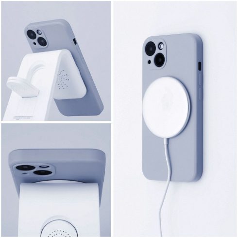 SILICONE MAG COVER case compatible with MagSafe for SAMSUNG A37 light blue