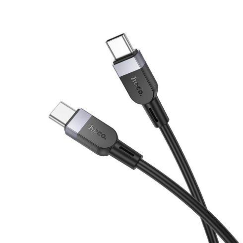 Szilikon kábel USB C USB C Hoco 3A 60W 3 m X109 fekete