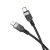 Szilikon kábel USB C USB C Hoco 3A 60W 3 m X109 fekete