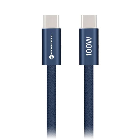 Cable USB C to USB C Forcell F-Energy QC4.0 PD 5A 100W Cafule Color 1,2 m ACYH23 dark blue
