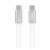 Cable USB C to USB C Forcell F-Energy QC4.0 PD 5A 100W Cafule Flat 1,2m CCFN23 white