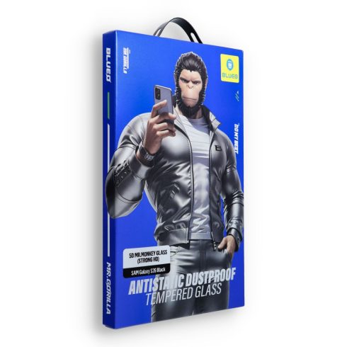 5D Mr. Monkey Glass – Samsung Galaxy S26 fekete (Strong Lite) készülékhez