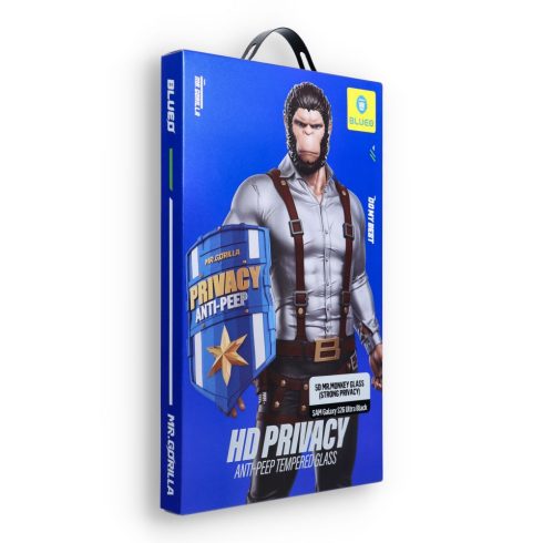 5D Mr. Monkey Glass – Samsung Galaxy S26 Ultra fekete készülékhez (erős adatvédelem)