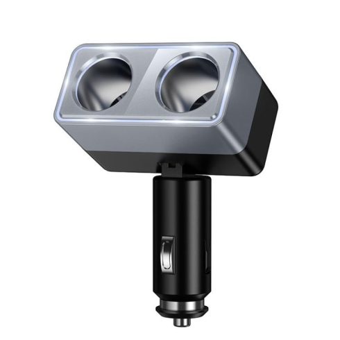 Intelligens dupla szivargyújtós autós töltő Hoco 2 öngyújtó port max 240W/24V Z65 fekete