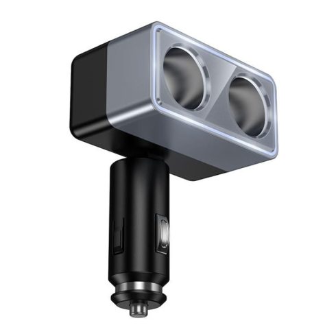 Intelligens dupla szivargyújtós autós töltő Hoco 2 öngyújtó port max 240W/24V Z65 fekete