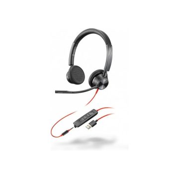  Vezetékes fejhallgató Jack 3,5 mm / USB A Poly Blackwire C3325 fekete