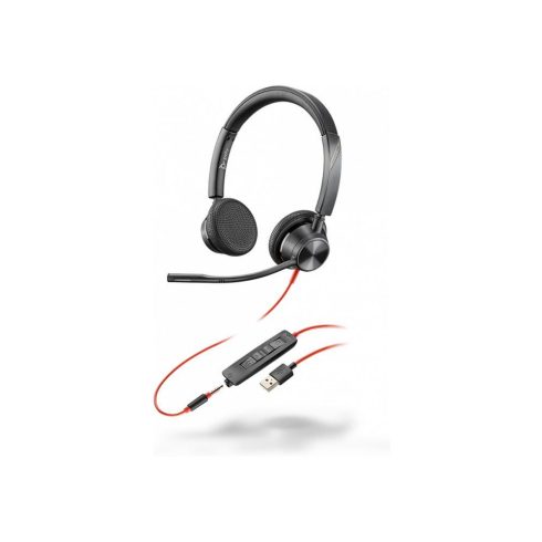 Vezetékes fejhallgató Jack 3,5 mm / USB A Poly Blackwire C3325 fekete