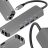 Adapter HUB 5in1 USB C ART OEM-C15-1 ezüst