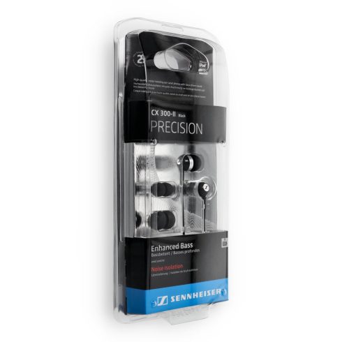 Vezetékes fülhallgató csatlakozó 3,5 mm Sennheiser CX 300-II Precíziós fekete