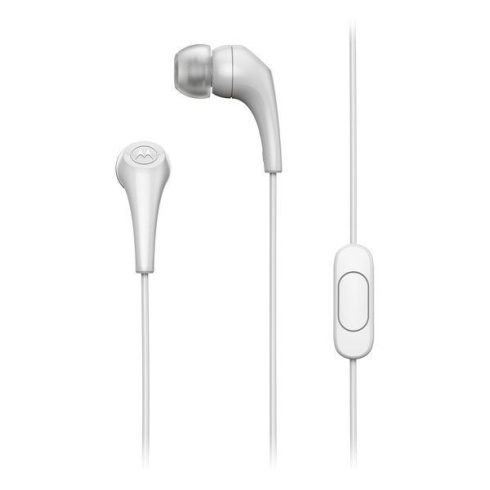 Vezetékes fülhallgató-csatlakozó 3,5 mm-es mikrofonnal MOTOROLA Ear Buds 2-s fehér