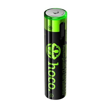   Újratölthető akkumulátor R3 (AAA) 320 mAh USB C + kábellel USB A - 2 x USB C 2 db Hoco JA4 fekete
