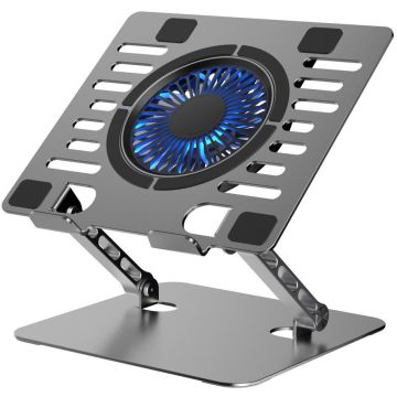   Hűtőállvány szabályozható laptophoz ART P12 1 x USB A LED alumínium