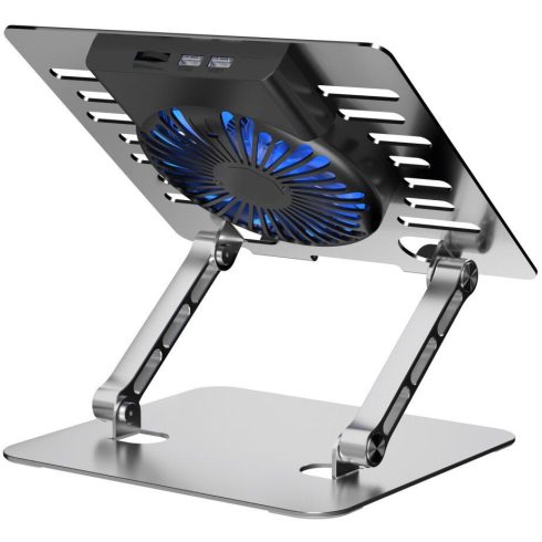 Hűtőállvány szabályozható laptophoz ART P12 1 x USB A LED alumínium