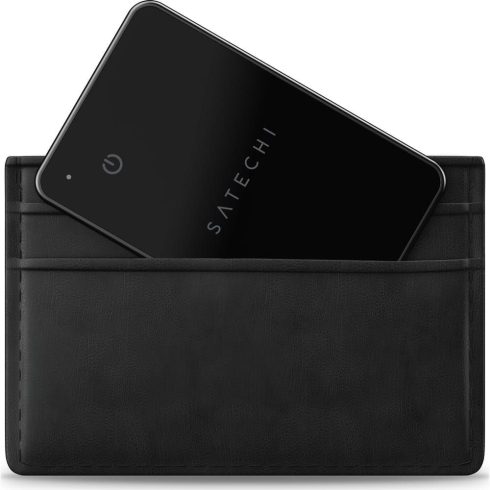 Locator compatible with Apple Find My Satechi Wallet Card shape ST-LFAWCK black