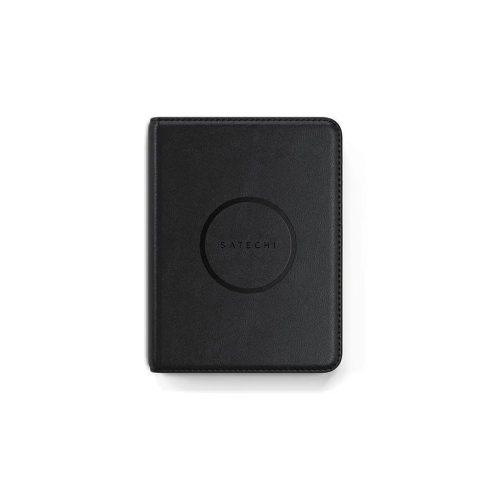 Locator compatible with Apple Find My Satechi FindAll Passport Cover shape Vegan Leather ST-VPCK black