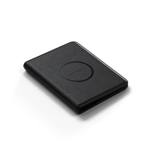 Locator compatible with Apple Find My Satechi FindAll Passport Cover shape Vegan Leather ST-VPCK black