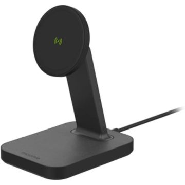   Mophie 15W vezeték nélküli töltő, amely kompatibilis a MagSafe Snap+ fekete színnel