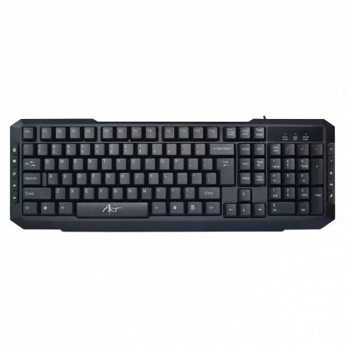 ART vezetékes billentyűzet USB A QWERTY AK-47U fekete