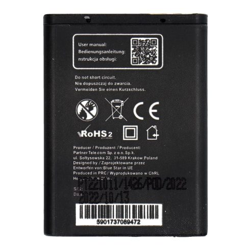 Battery for Nokia 6020 / 5200 / 5300 / 3220 / 5140 1000 mAh Blue Star Premium