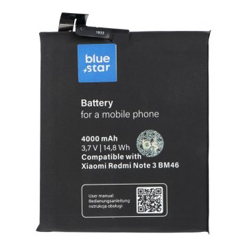 Xiaomi Redmi Note 3 (BM46) akkumulátor 4000 mAh Blue Star