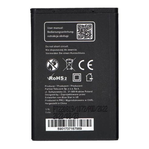 Samsung S5610 / S5611 / L700 / S3650 / S5620 / B3410 / S5260 1000 mAh Blue Star Premium akkumulátor