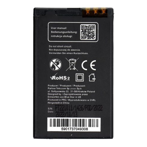 Nokia E66 / E75 / C5-03 / 3120 Classic / 8800 Arte Saphire 1200 mAh Blue Star Premium akkumulátor