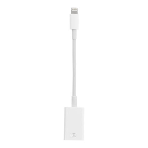 Adapter OTG USB A (aljzat) Lightning (férfi) fehérre