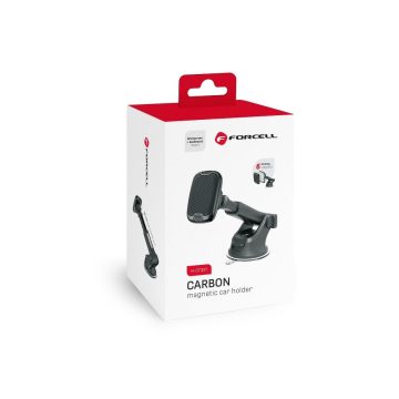   FORCELL F-GRIP Carbon H-CT327 mágneses autós tartó szélvédőre / műszerfalra fekete