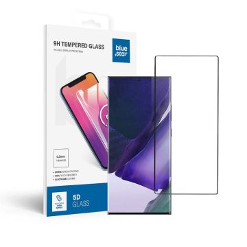   Tempered Glass Blue Star - SAMSUNG Galaxy Note 20 Ultra Full Face (teljes ragasztó/kis méret) - fekete Tempered Glass Blue Star