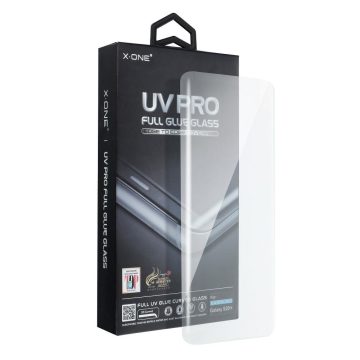   UV PRO edzett üveg X-ONE - Samsung Galaxy S21 Ultra készülékhez (tokbarát) - működő ujjlenyomat-érzékelő